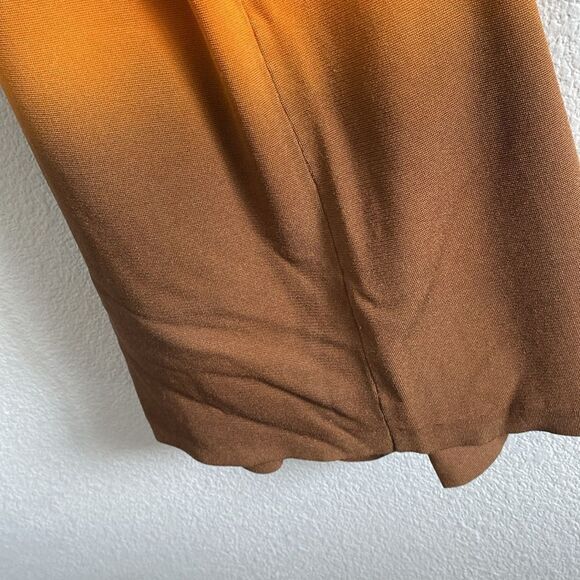 Sandro Ajá Orange Gradient Front Ring Midi Dress - Picture 6 of 10